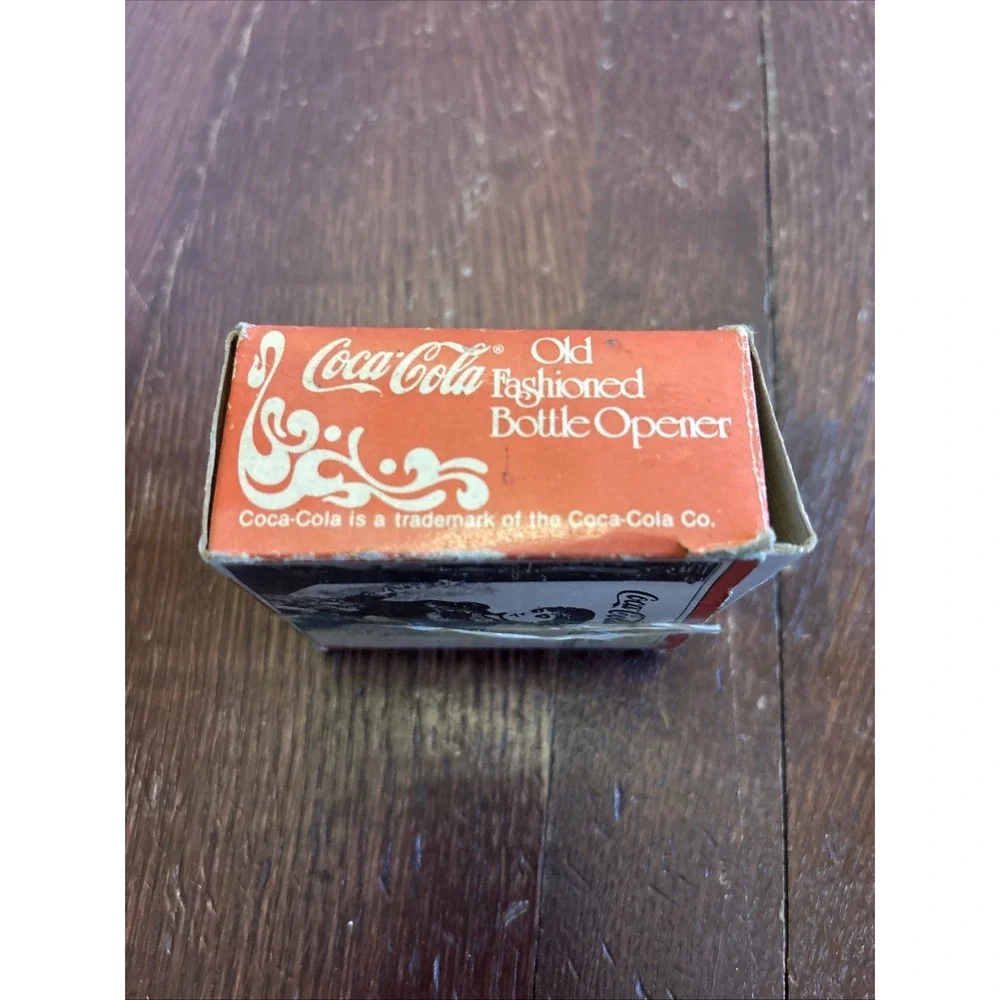 Coca Cola Old Fashioned Bottle Opener Wall Mount Metal & Box, No Screws